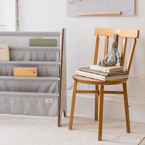 Miniatura 53 de 3 Sprouts Estantería de tela reciclada para niños, organizador de libros de 4 niveles, estantería de madera para guardería, sala de juegos, aula,