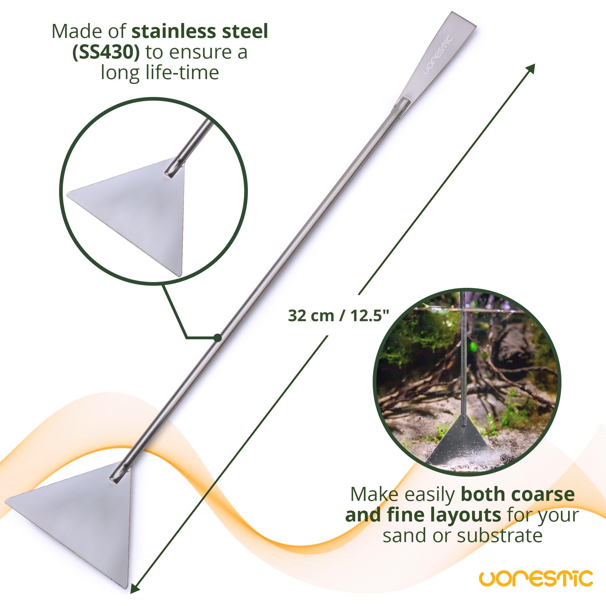 VORSTIC 4 in 1 Accessori per Acquario, Forbici, Pinze, Spatola