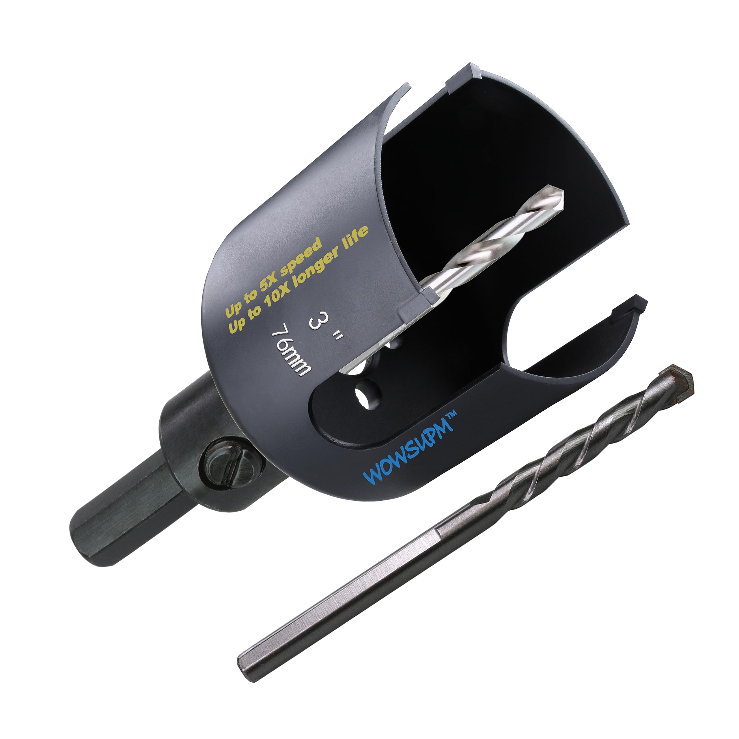 Buy WOWSUPM 3” Carbide Tipped Deep Hole Saw Cutter 2.36” Depth for