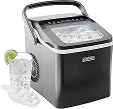 ICEMAN Double Size Home Ice Maker - Portable Ice Maker Self Cleaning Ice Maker 9 Cubes in 7 Minutes 10kg/24H Home Kitchen Office Party Scoop Included