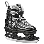 Lake Placid Summit Boy\'s Adjustable Ice Skate Black/White Large (5-8)
