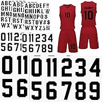 Vista 10 de 190 Piezas Letras Termoadhesivas Números Termoadhesivos Alfabetos Pegatinas de Tela Parches de Números de 8 Pulgadas y 3 Pulgadas Letras