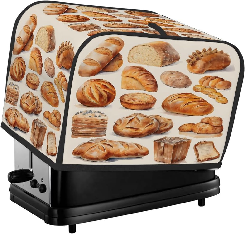 Toaster Cover 4 Slice, Types Of Bread Waterproof Small Appliance Cover, Dust-Proof Kitchen Accessories