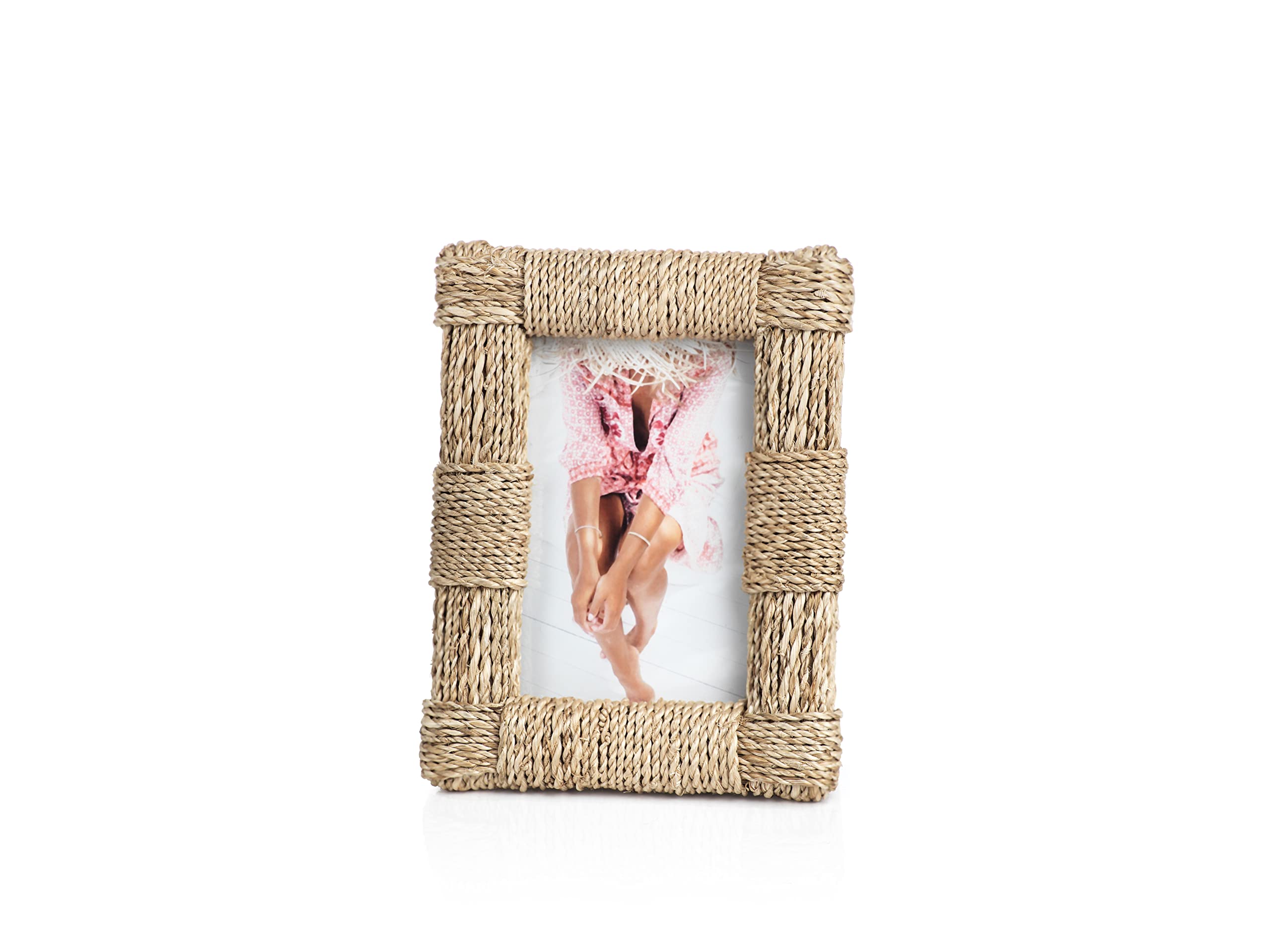 額縁 KAVACH Amazon.com - Zodax Abaca Rope Photo Frame Natural 4