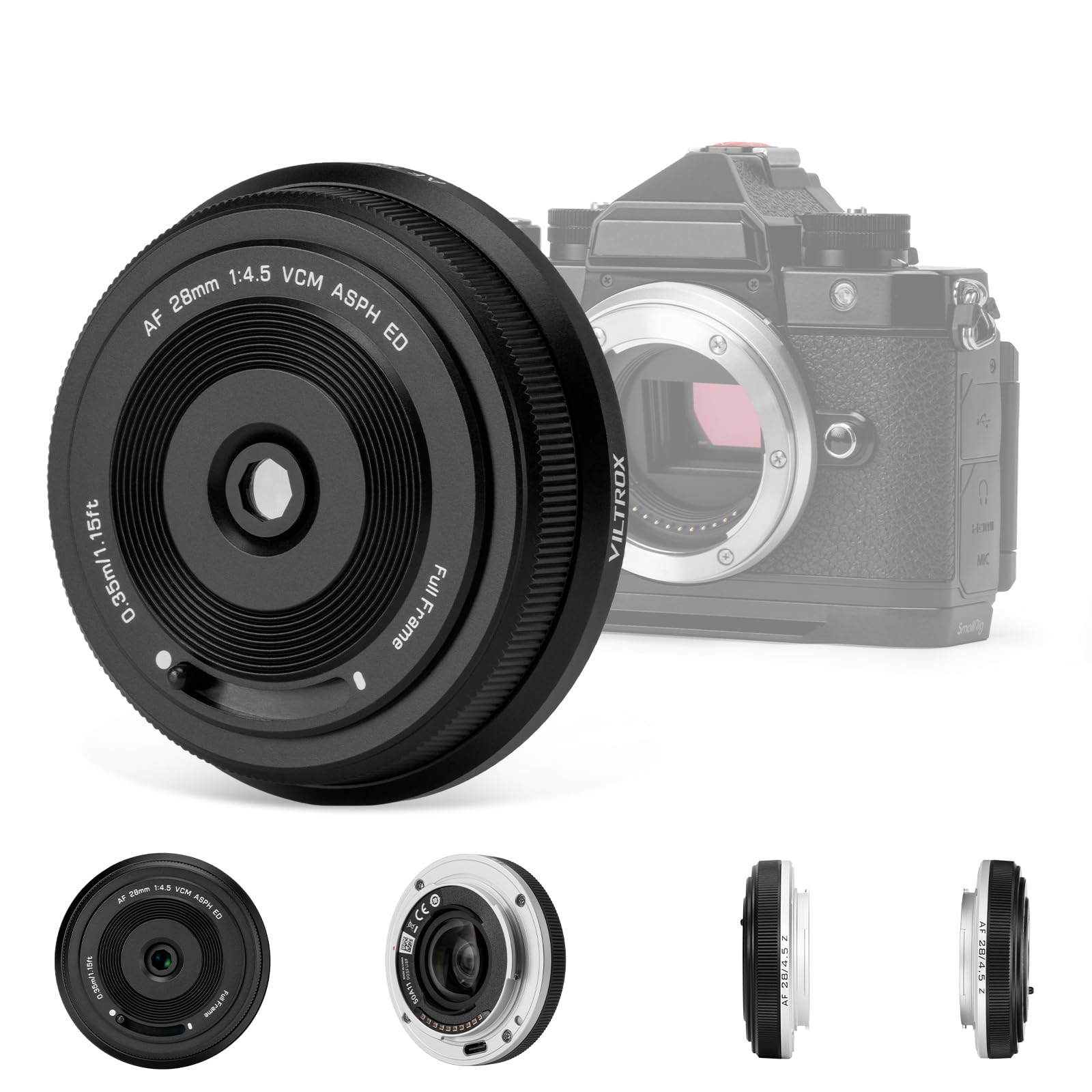 VILTROX 28 mm F4,5 do Fuji Ultracienki obiektyw naleśnikowy