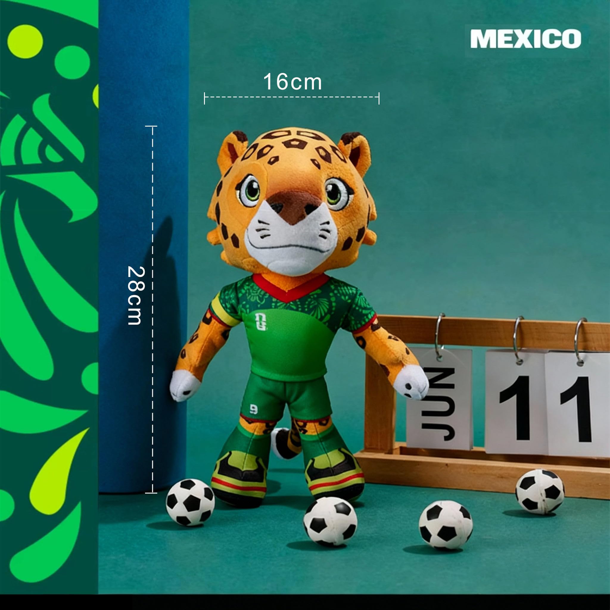 All For Paws Zayu Plüsch Hundespielzeug, offizielles FIFA WM 2026 Mexiko Maskottchen | Langlebiges Spielzeug mit eingebautem Quietscher, strukturiertem Stoff und Knistern zur Stimulation und zum Spielen (1 Stück)