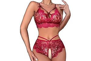 Spellbinding Floral Lace Lingerie Set: Entice with Enchantment