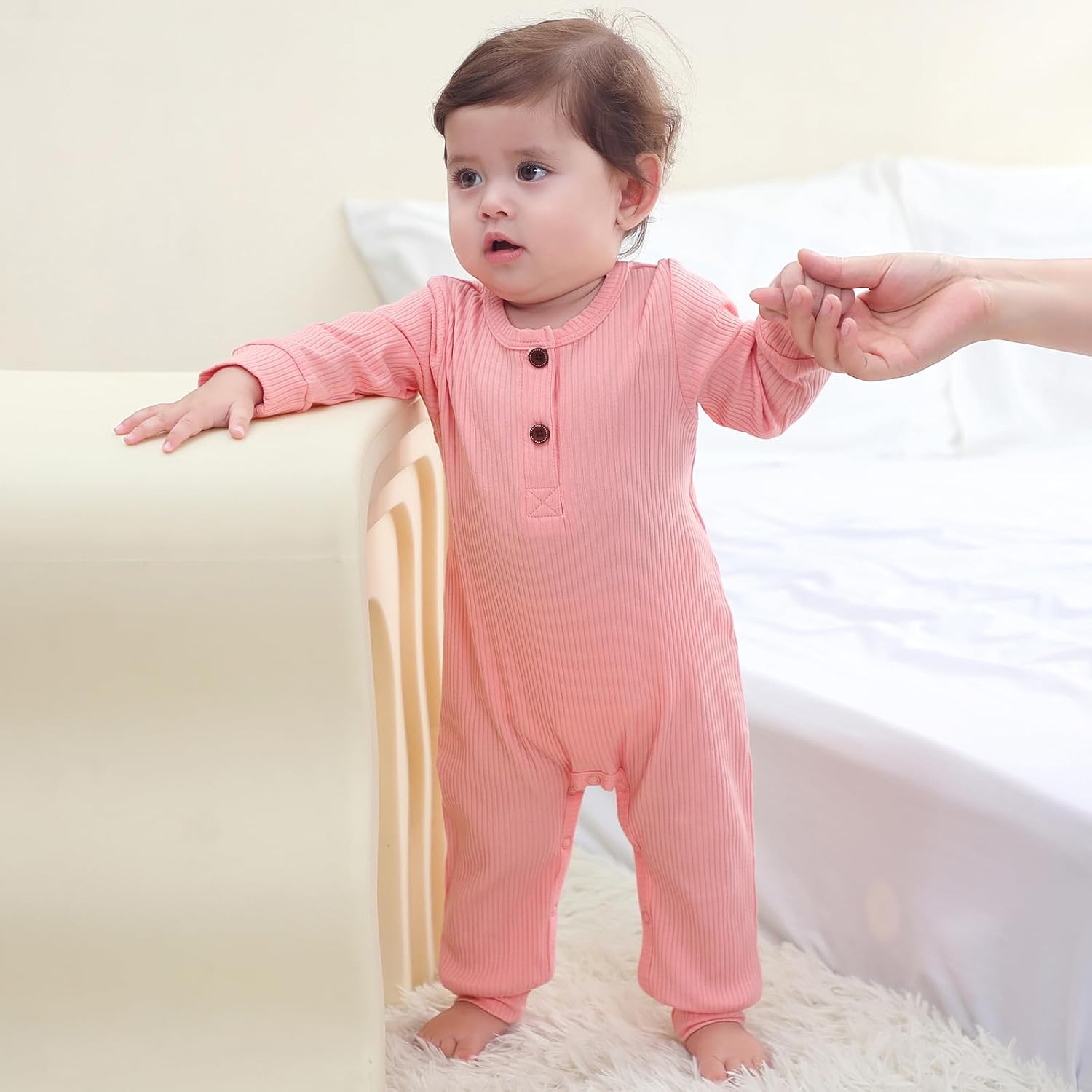 Baby Bodysuit Ribbed Romper 5-pcs Soft Unisex Boy Girl Outfit Clothes Set 0-12 momth - Image 5