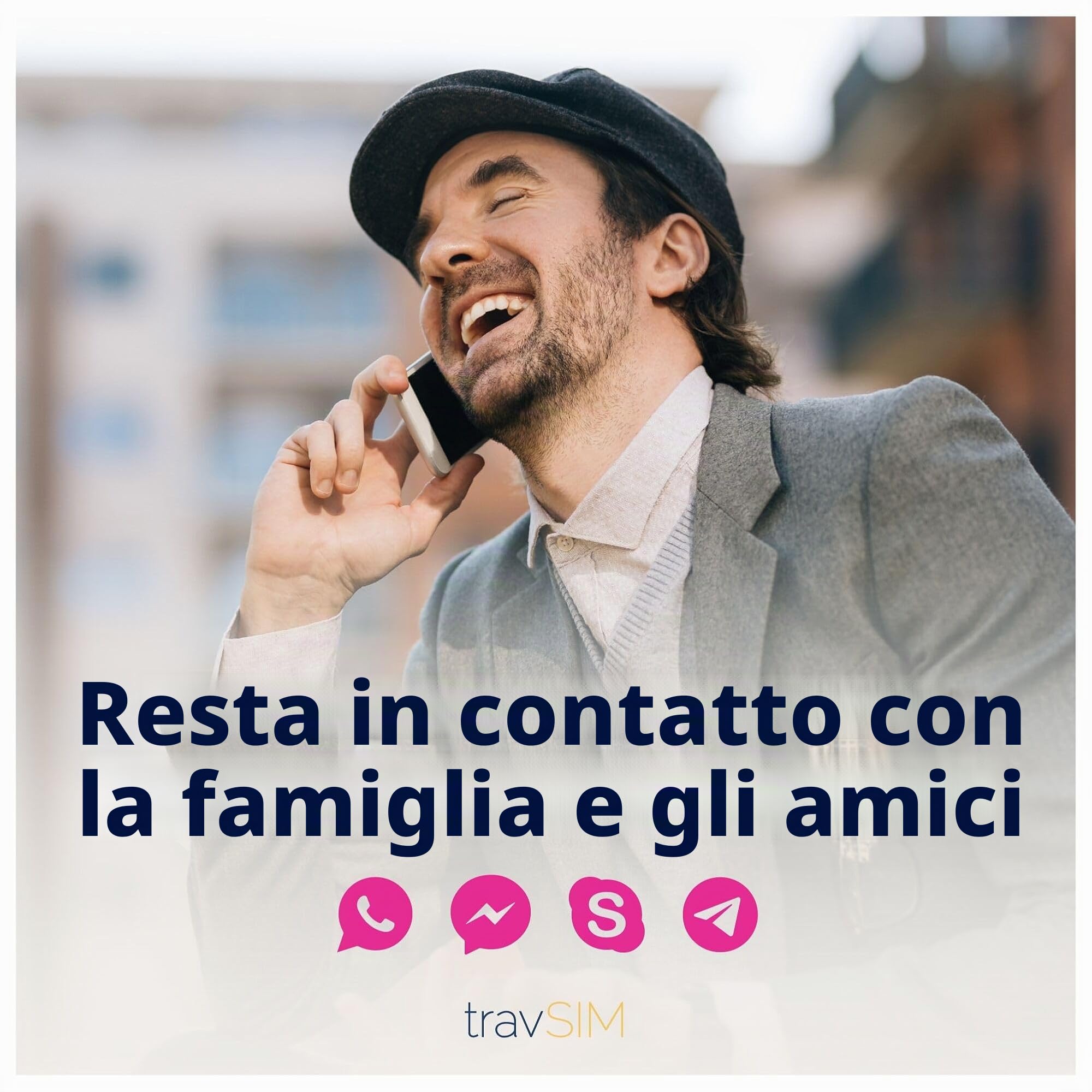 travSIM SIM USA | Rete T-Mobile | Dati, chiamate e SMS illimitati negli USA | La Telefono USA e Getta funziona su dispositivi iOS e Android | SIM Americana 14 Giorni