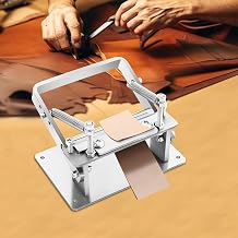 Professional Manual Leather Skiving Machine - Heavy Duty 304 Stainless Steel Adjustable Thickness 0.5-5mm for Belts, Watch Straps & DIY Craft | Tabletop Leather Splitter Tool
