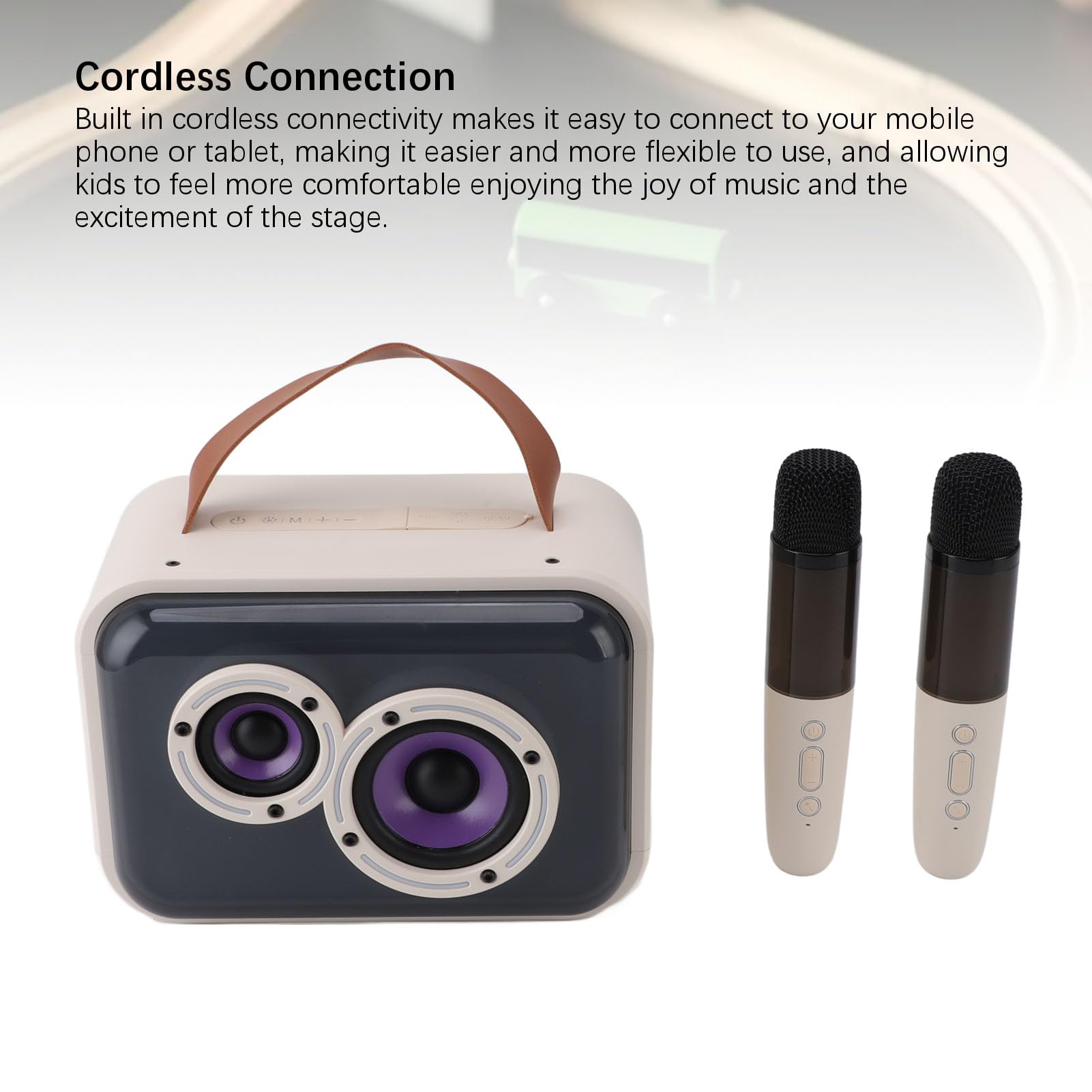 Hidyliu Macchina per Karaoke con Microfono per Bambini Portatile con Luci Colorate Bluetooth Senza Fili per Feste e Riunioni