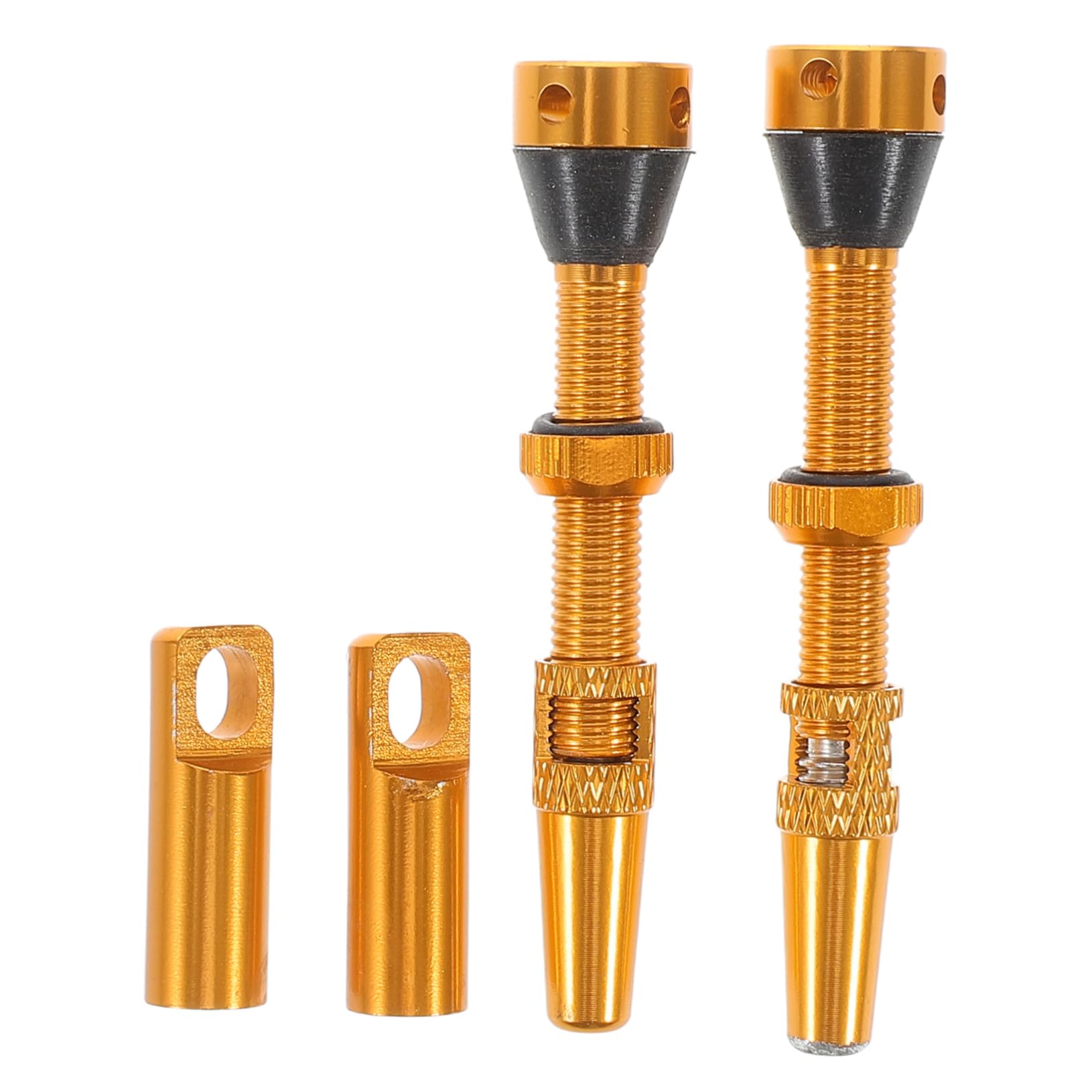 MUCKLILY 4pcs CNC Tire Valve Core with Backflow Prevention for Bike Tire Inflator Gauge Road Bike Valve Stem Accessories