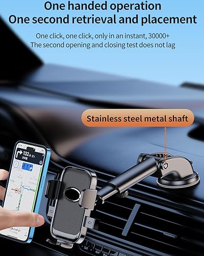 Miniatura 3 de Soporte universal de teléfono para salpicaderoparabrisas, soporte de automóvil de succión más fuerte para teléfono celular, soporte para iPhone y