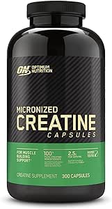 Optimum Nutrition Micronized Creatine Monohydrate Capsules, Keto Friendly, 2500mg, 300 Capsules (Packaging May Vary)