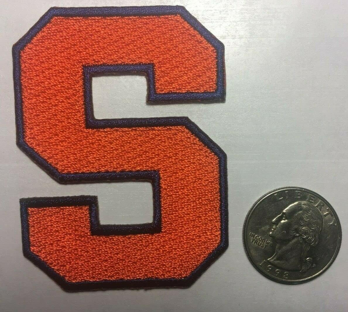 s Patch Syracuse S Patch Orange Men Syracuse S Iron On Embroidered 2.75'' Tall