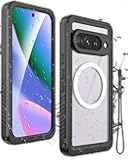 for Google Pixel 10 Case Waterproof,Built-in Camera & Screen Protector, IP68 Waterproof, Heavy Duty Military Grade Shockproof Dustproof Dropproof Rugged Pixel 10 Cover Screen, Black
