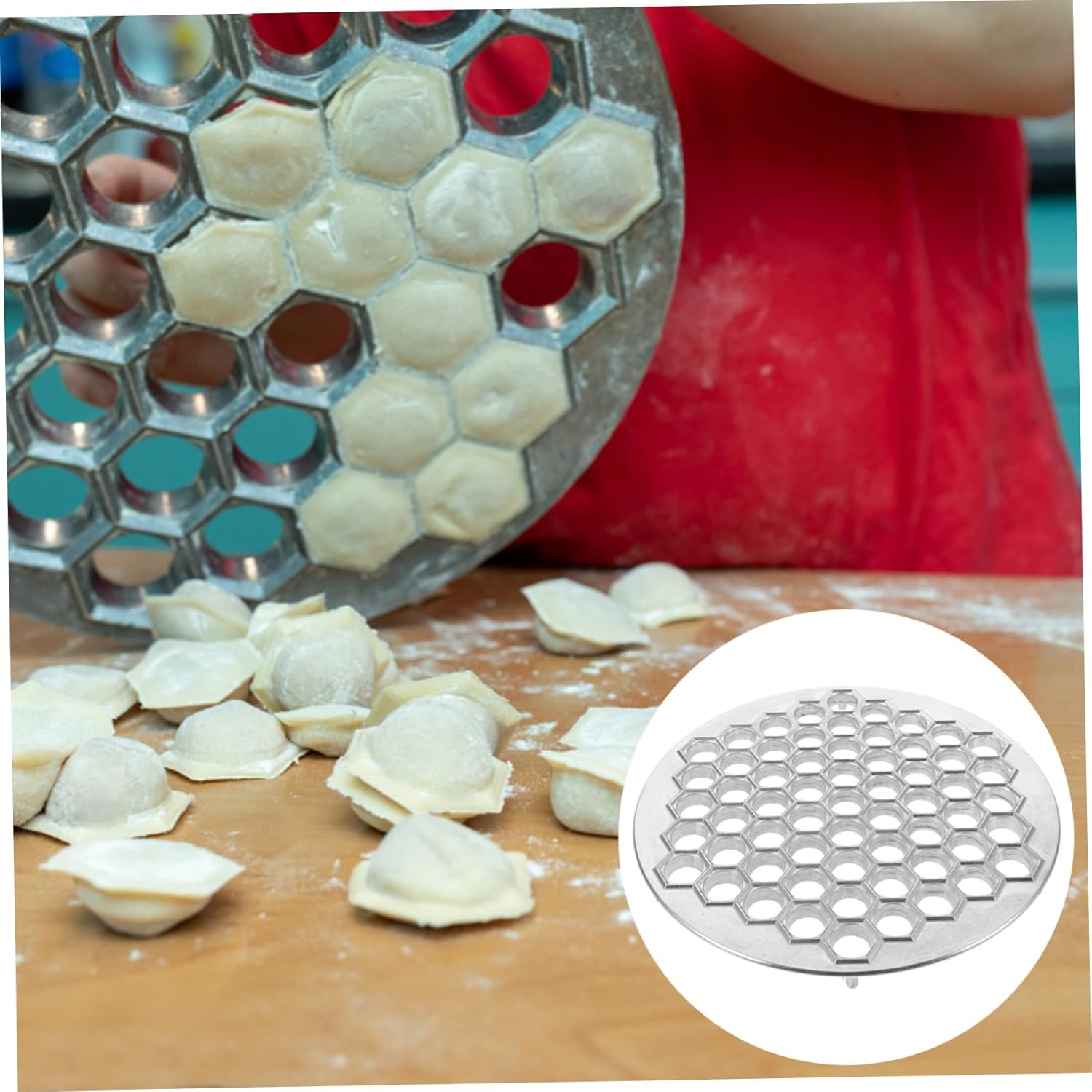 Cabilock Maker Kitchen Dumpling Mold Household Aluminum Alloy Ravioli Maker Cavity Easy Use Tool for Making Russian Dumplings Effortlessly Compact and Gadget