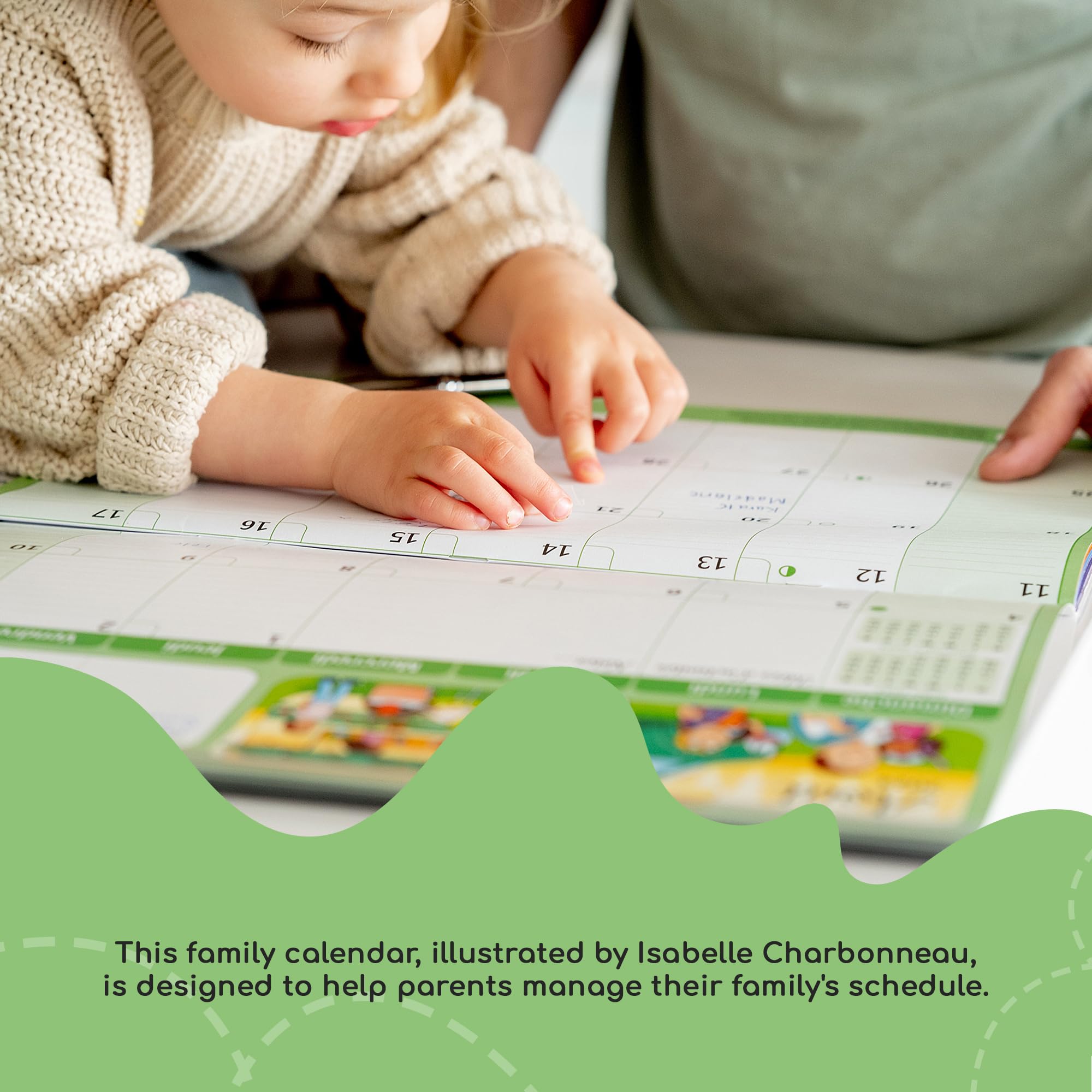 POMANGO Calendario familiare 2026 inglese, 17 mesi, pianificatore familiare: da agosto 2025 a dicembre 2026, 38 x 48 cm, striscia magnetica, 600 adesivi, blocco note, edizione 2025-26 con app mobile