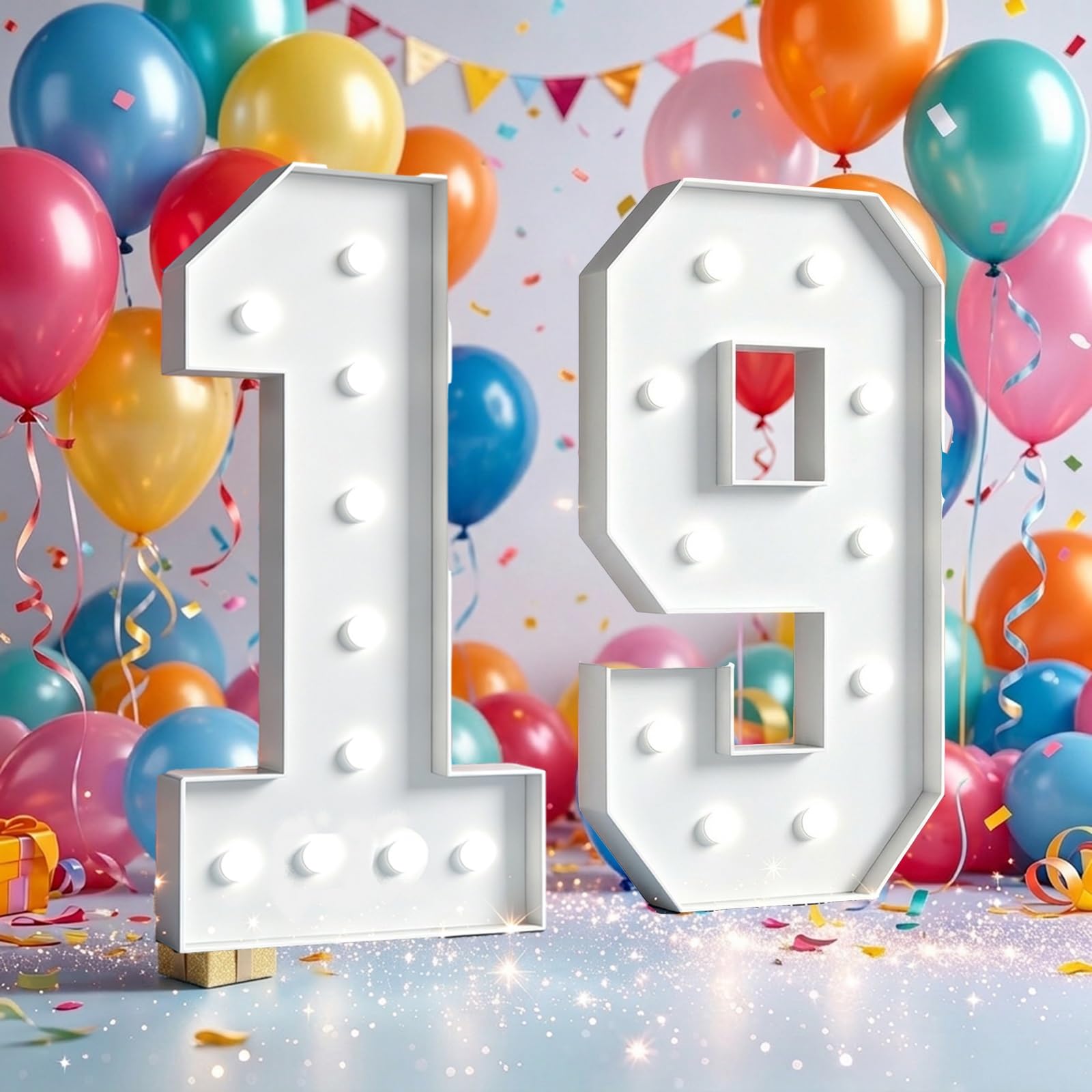Marquee Light Up Numbers Birthday Party Decor Large Signs
