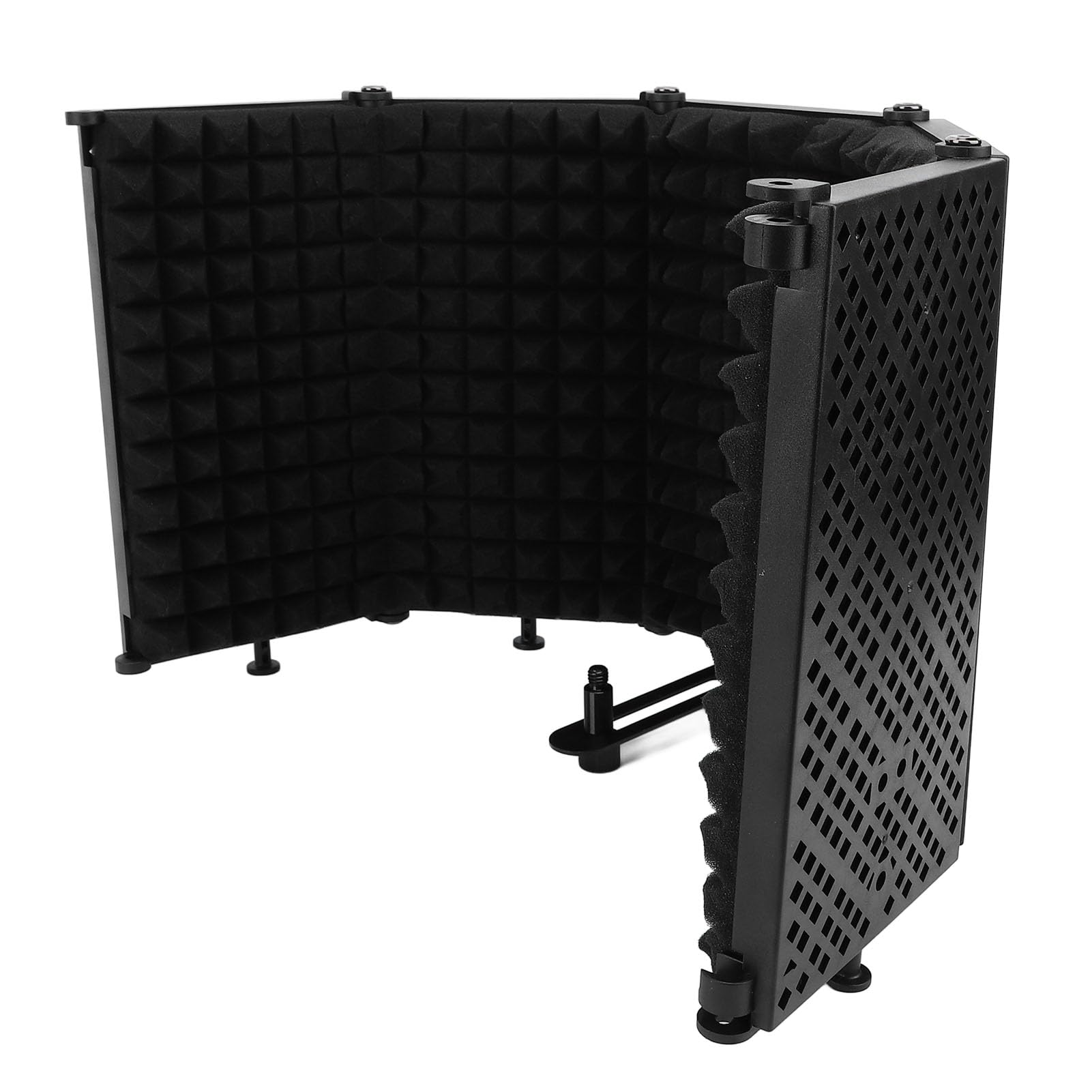 Asixxsix Aislamiento de Micrófono, Cabina de Sonido con Reducción de Ruido, Caja de Grabación con Diseño de 5 Paneles Ajustable, Soporte para Trípode, Filtro Pop para Grabación de Computadora,