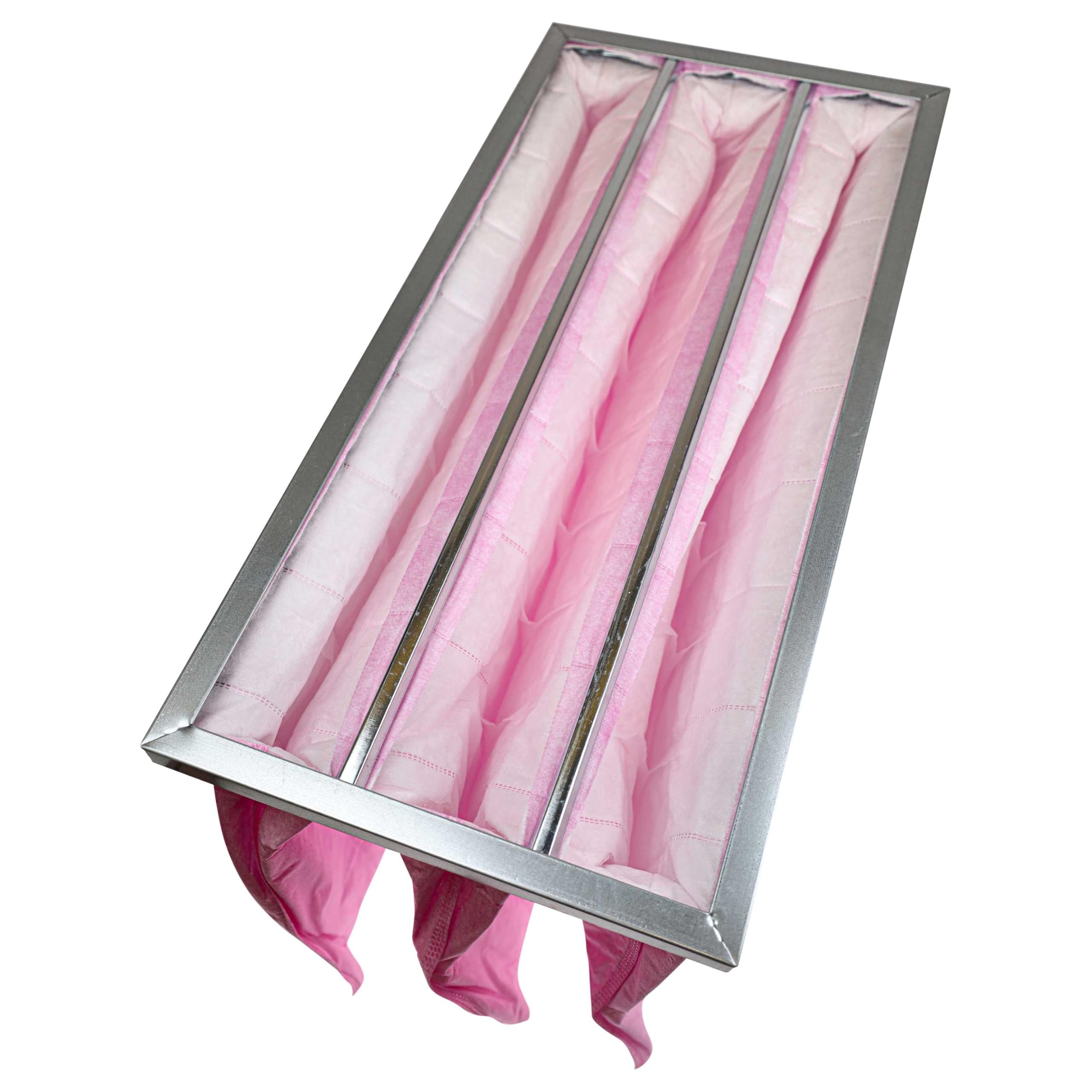 vhbw 5x Filtros de bolsa para sistemas aire acondicionado y ventilación | Filtro F7, 28,7 x 59,2 x 36 cm Rosa