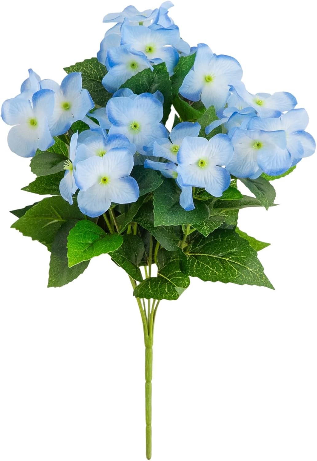 Nearly Natural 14in. UV Resistant Artificial Hydrangea Bush (Indoor/Outdoor) - Set of 6