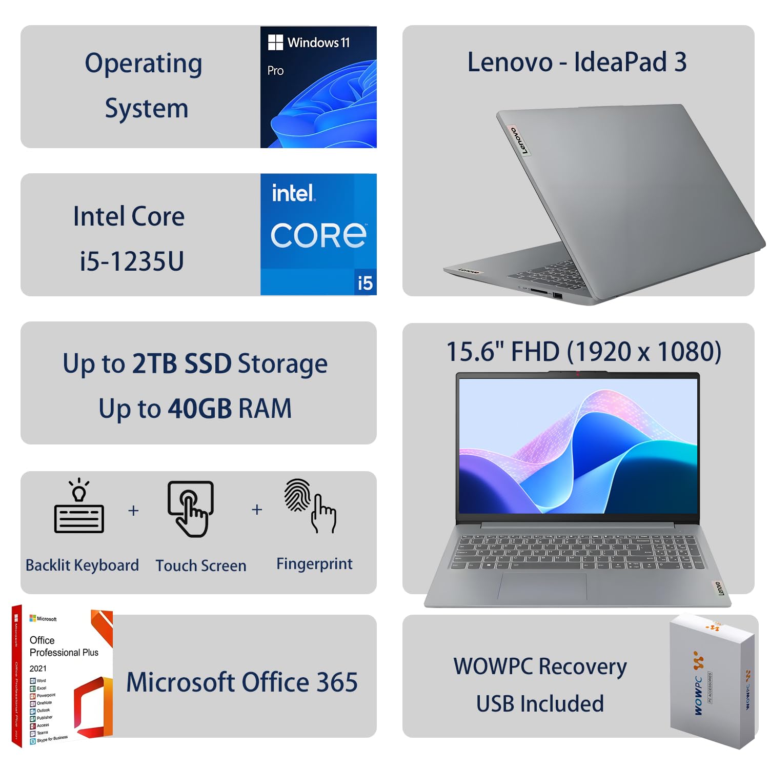 【美品】Lenovo IdeaPad3/Core i5-1235U/office Amazon.com: Lenovo IdeaPad 3 Business Laptop, Touchscreen