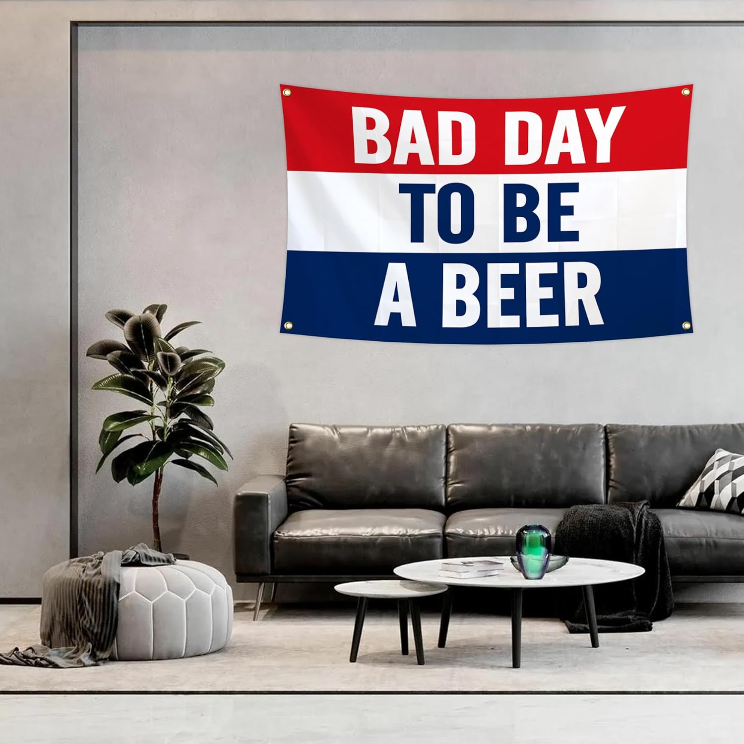 Bad Day To Be A Beer Flag Banner 3x5 Feet for College Dorm Room Man Cave Frat Wall Outdoor Indoor Decor with 4 Brass Grommets - Image 3