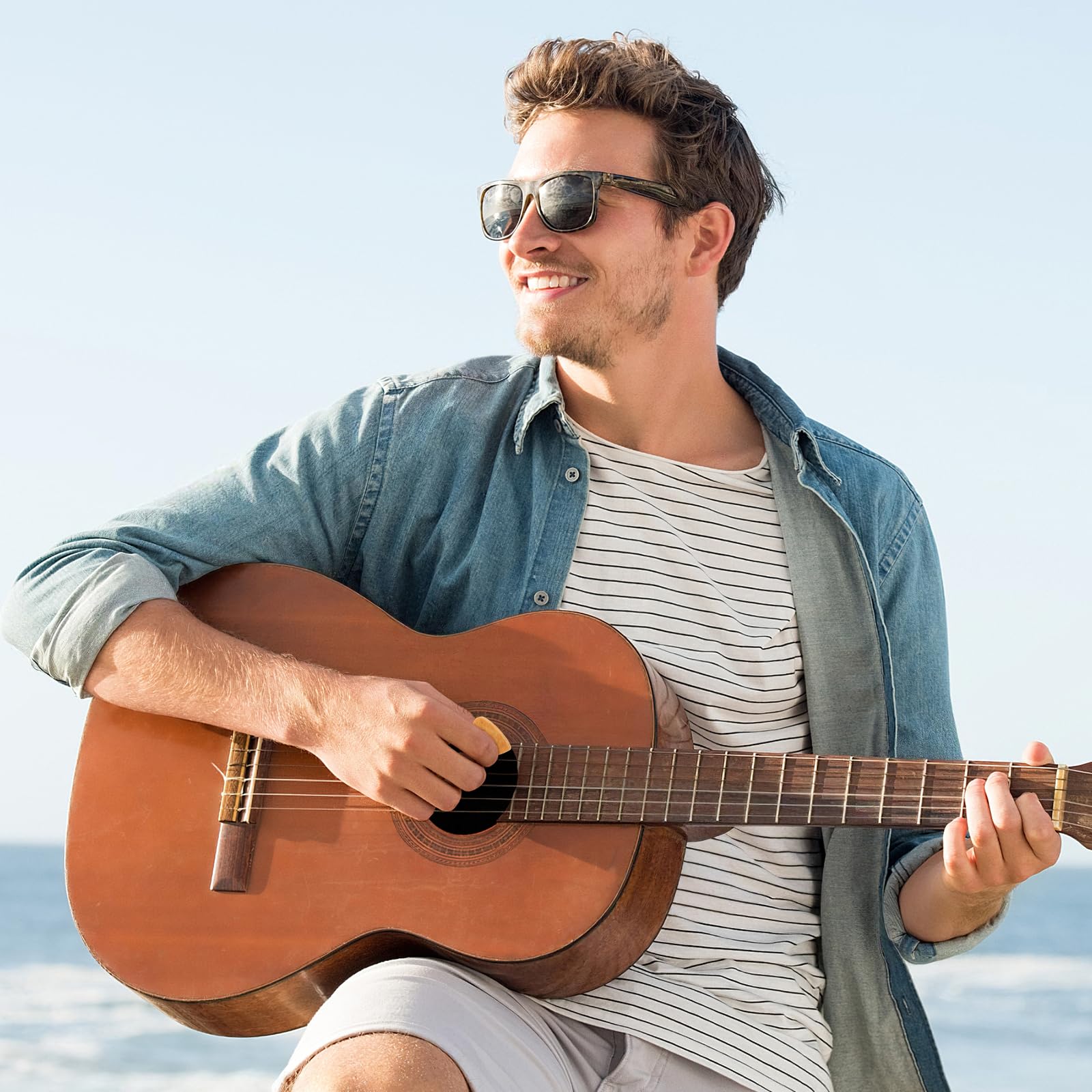 Lot De 10 Médiators Feutre Doux Pour Ukulélé, Basse, Guitare - Son Authentique + Sac De Rangement Offert