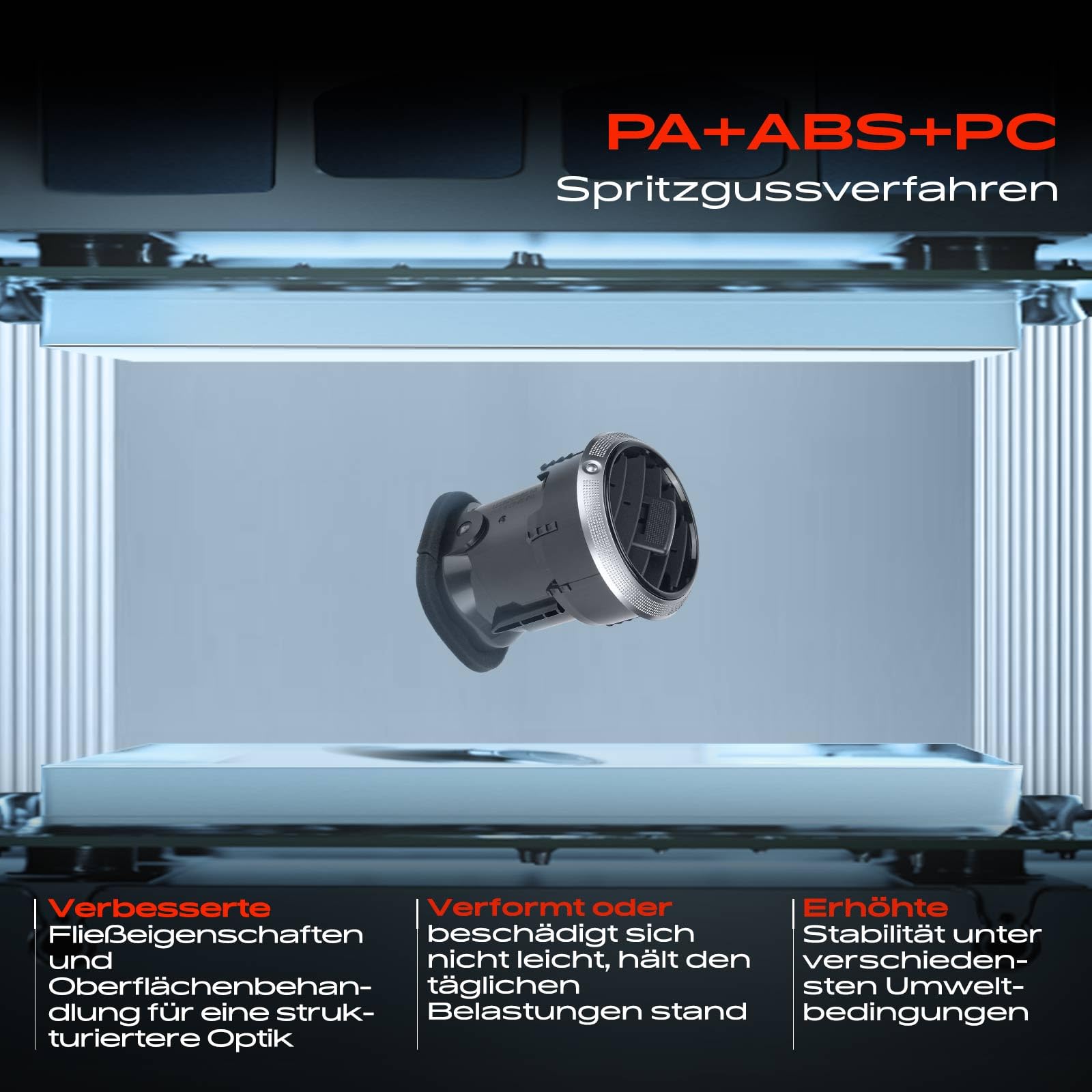 Frankberg Boquilla de Ventilación Boquillas de salida de aire Compatible con A3 A3 Q.u.a.t.t.r.o 2009-2010 Replace# 8P0820901C5PR
