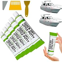 Gogolonge Glass Boat Repair Paste - instafix Fiberglass Boat Repair Paste XT200 Quick Dry Little Putty with Scraper Kit Car Scratch Remover Touch Up Paste Repair Tool 5pcs, Red