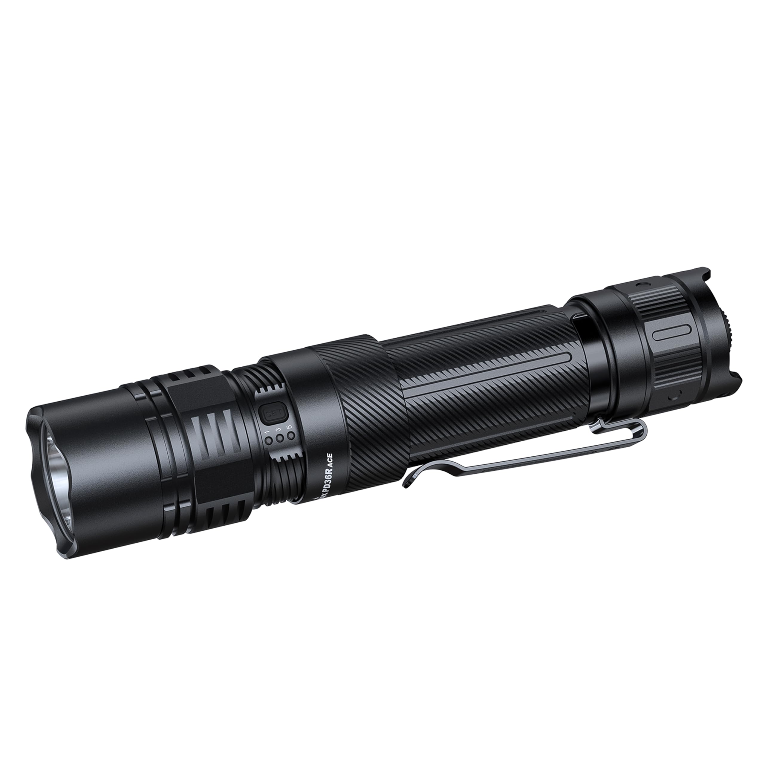 Fenix PD36R ACE - Linterna de seguridad compacta recargable | 3000 lúmenes | 415 m | 63 horas + máximo | Función de ajuste - Perfiles seleccionables, cubierta de puerto USB giratoria | IP68