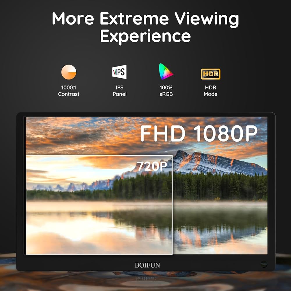 HDRポータブルモニター USB-C HDMI HDRポータブルモニター USB-C HDMI