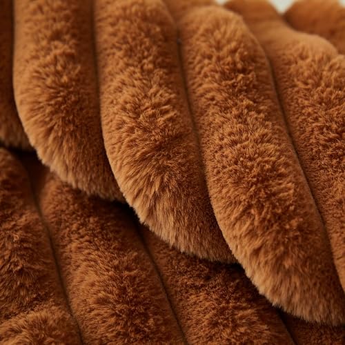 Miniatura 41 de Sunday Praise Juego de 2 fundas de almohada de felpa de piel sintética de doble cara de 20 x 20 pulgadas, fundas decorativas de almohada decorativas