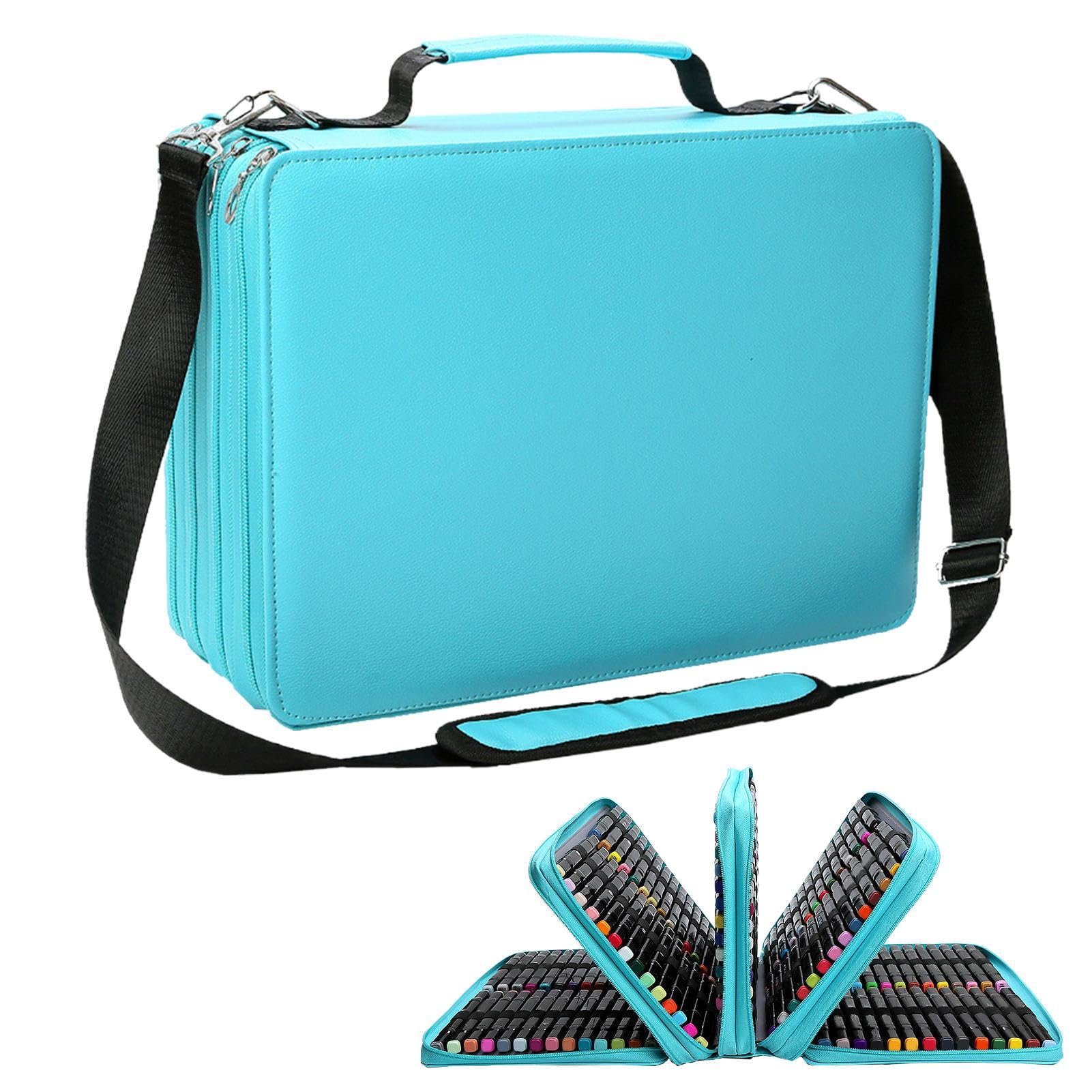 Astuccio Porta Pennarelli Grande Capacità Portatile Matite Acquerellabili | Porta Marker Per Hobby, Arte E Artigianato, Cancelleria Scolastica E Porta Pennelli Trucco, Contenitore Matite