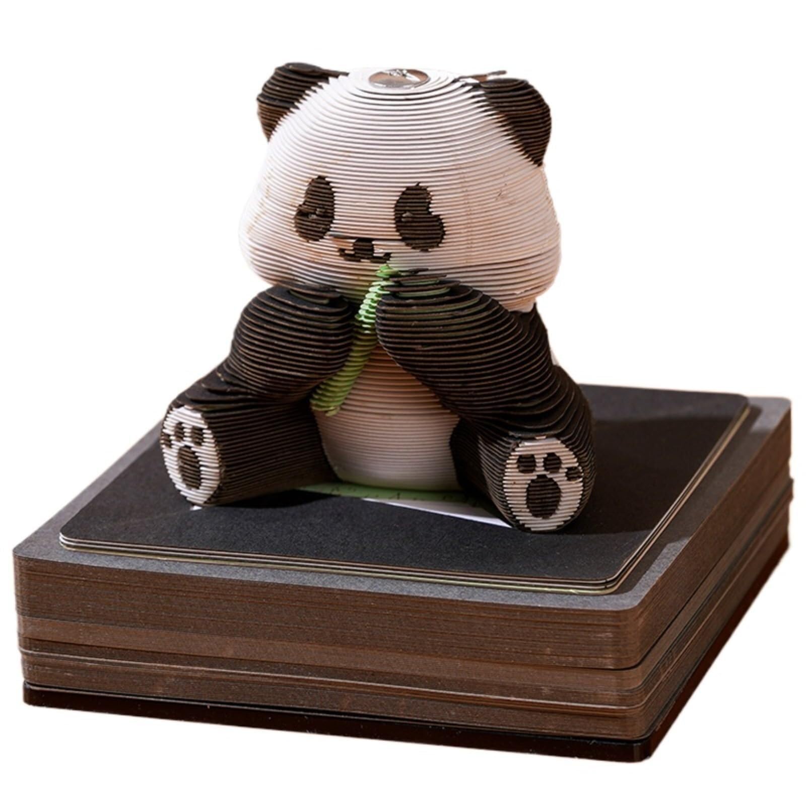 Stehender Tischkalender 270 Seiten mit 3D-Panda-Papier-Haftnotizen, handgerissener Kalender for 2025 Vintage-Bürodekoration
