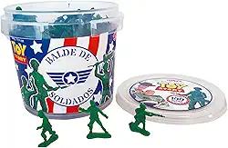 Toyng - Disney - Toy Story - Balde de Soldadinhos de Plástico - 60 Mini Figuras Soldado