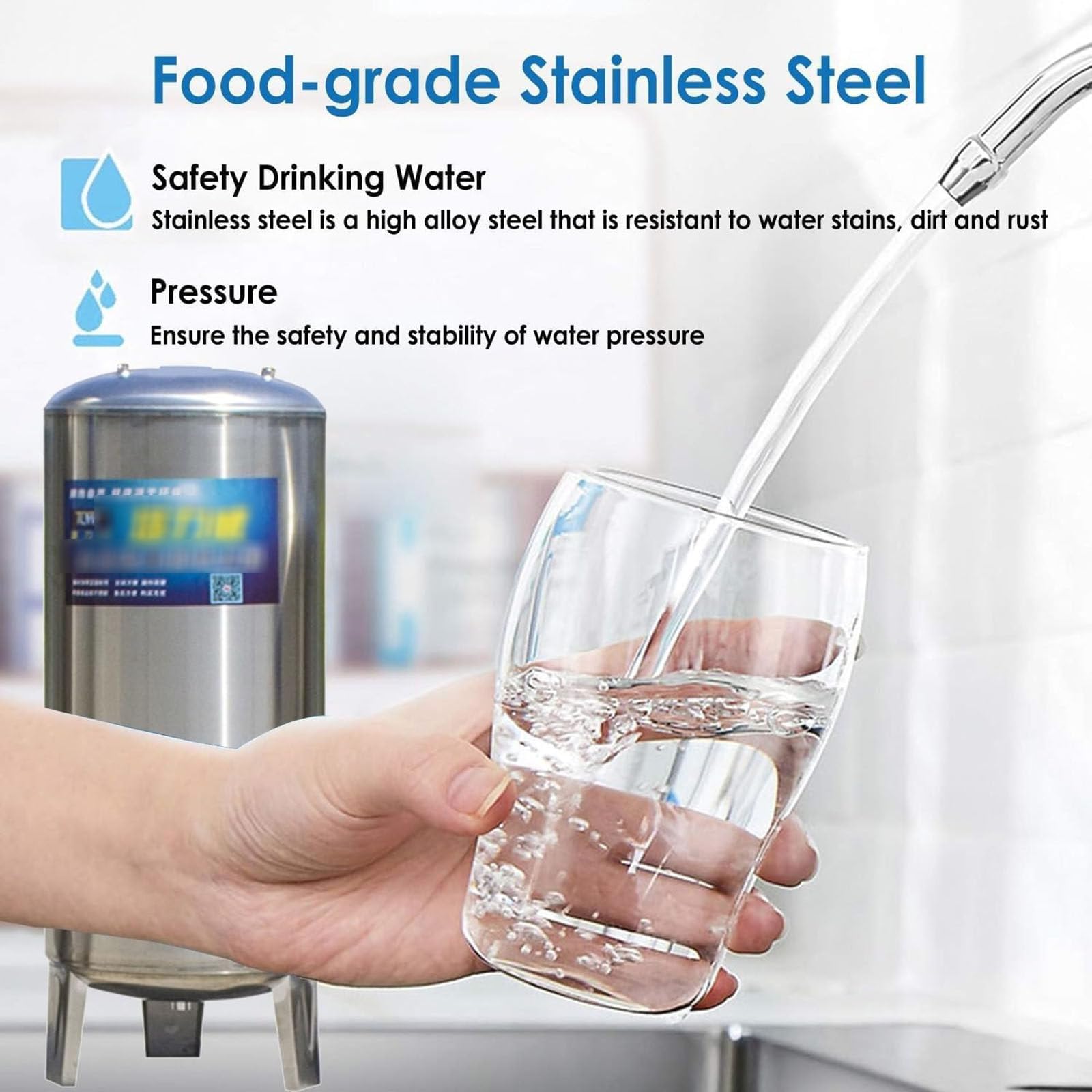 Vaso de expansión Acero Inoxidable 60 100 160 200 250 300L 60L | Suministro Automático de Agua al Sótano,Vaso de expansión Tanque de presión de agua para bomba de agua/pozo