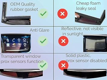 KanSmart Touch Screen for Cadillac Cue Screen Replacement for 2013-2020 Cadillac ATS SRX XTS CTS Escalade Screen Replacement Audio Radio Display + Free Trim Tools