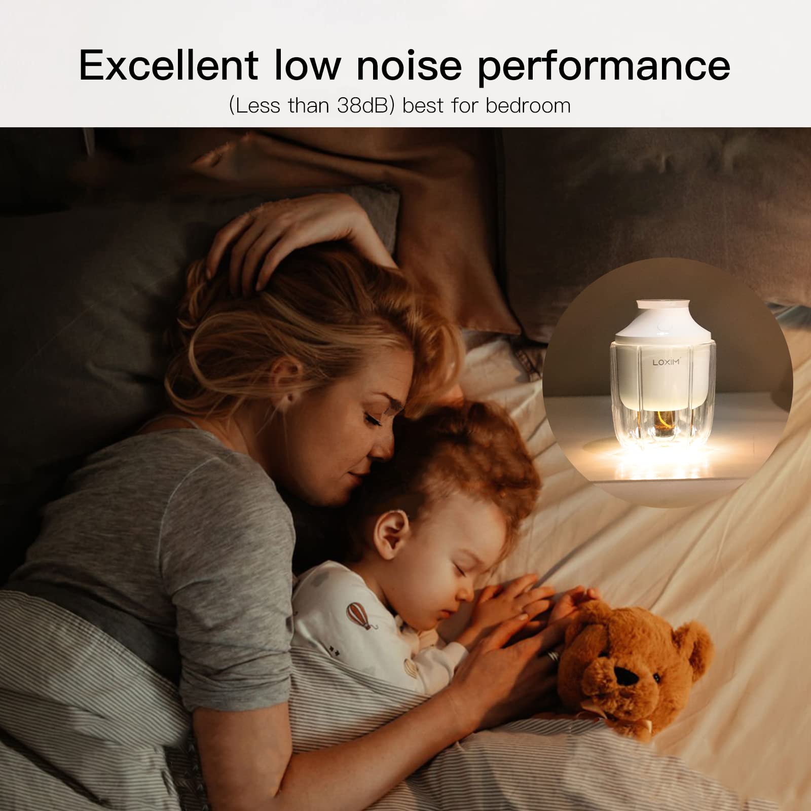 LOXIM Gurfa Diffusori di oli essenziali senza acqua con tecnologia nebulizzante per grandi stanze, casa, auto, ufficio, portatile, senza fili, super silenzioso, embient light a batteria, diffusore di