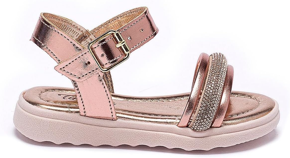 Sandália Feminina Infantil Menina Tininha Fashion com Brilho Strass