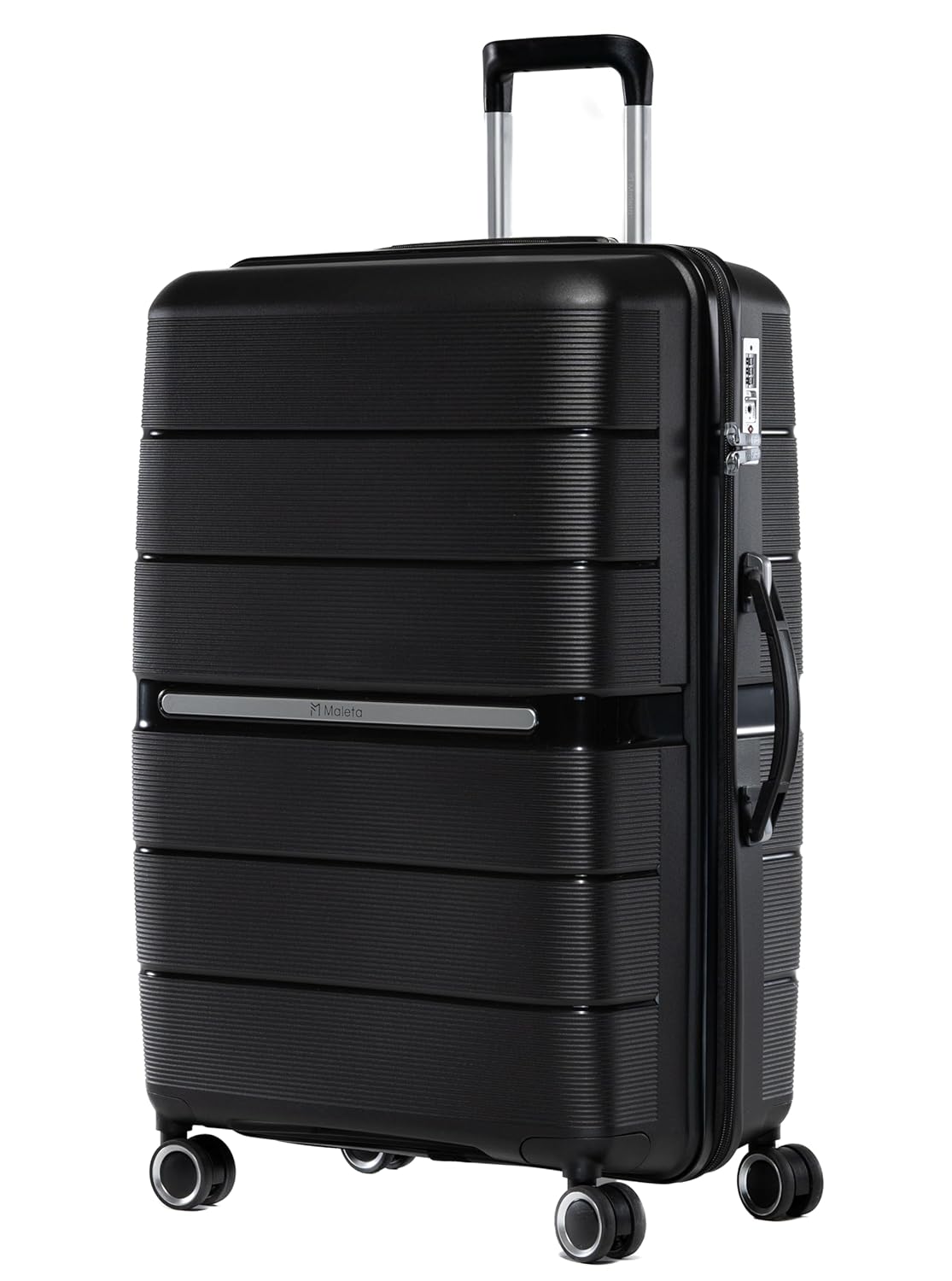 Maleta Pearl 20 inch | 55 cms Hardside Luggage, Waterproof Bag | Trolley Bags for Travel | Luggage Bags for Travel | Suitcase (Cabin-Small, Black)