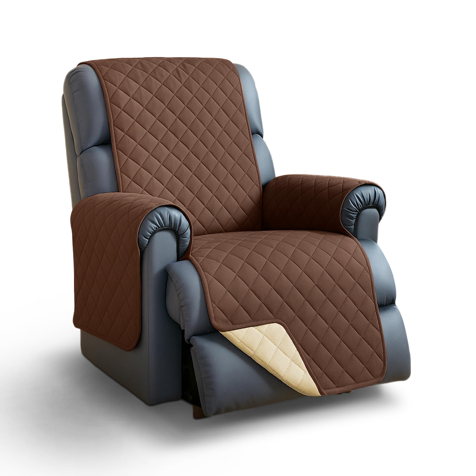 Easylife Reversible Recliner Protector, Waterproof Chair Cover, Armchair Cover, Armchair Protector, Furniture Protector, Machine Washable - Fully Guaranteed