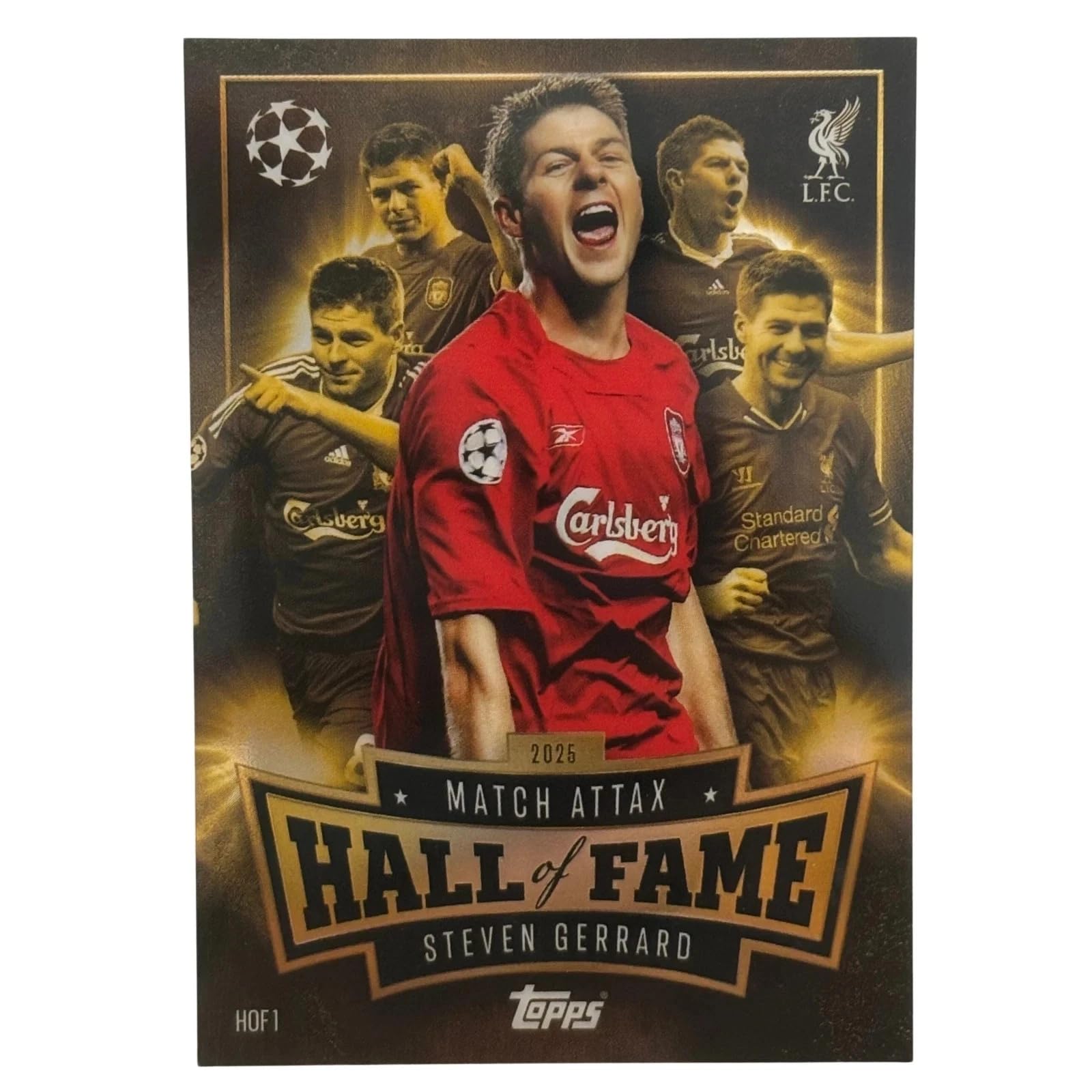 Match Attax 2025 2026 Steven Gerrard Hall Of Fame Trading Card