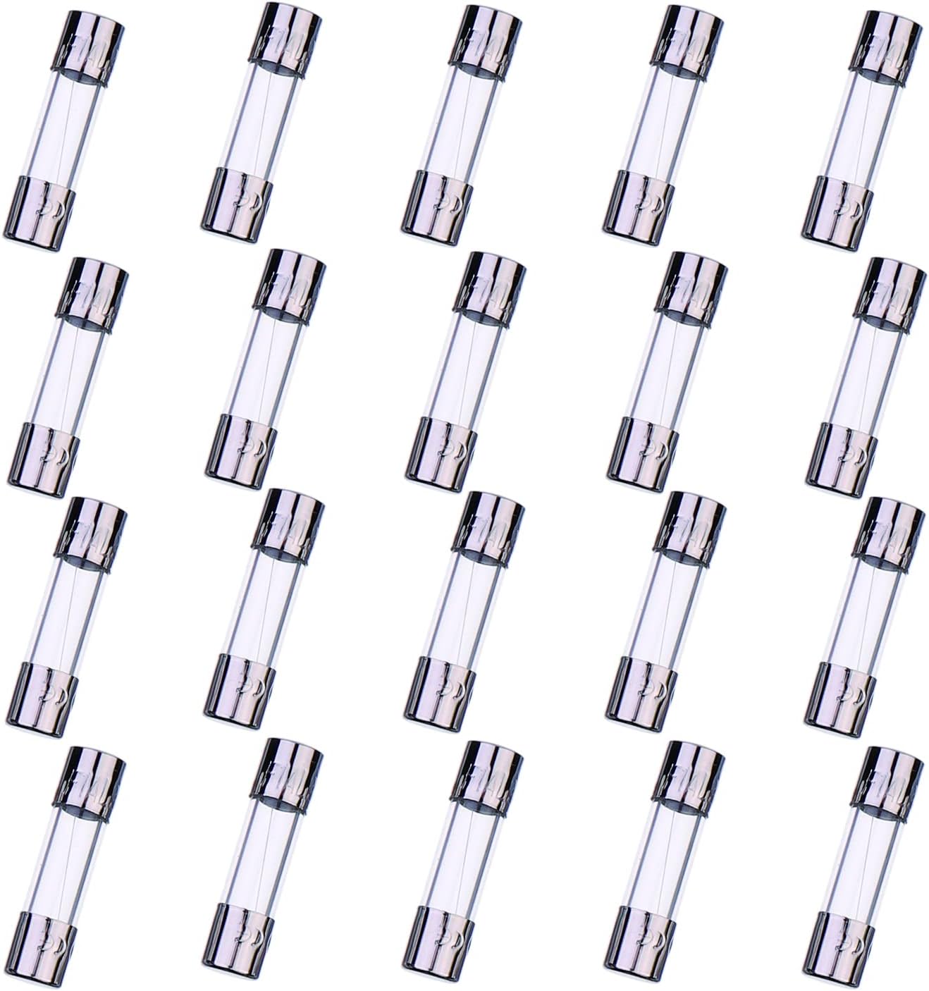 F1AL250V 20 Pcs 5x20mm Fast-Blow Glass Fuse 1A 250V 0.2x0.78 inch time delay Fuse(Pack of 20 Pcs)