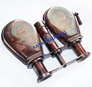BRASS ANTIQUE BINOCULAR MARITIME VINTAGE GIFT FOLDABLE BINOCULARS TELESCOPE