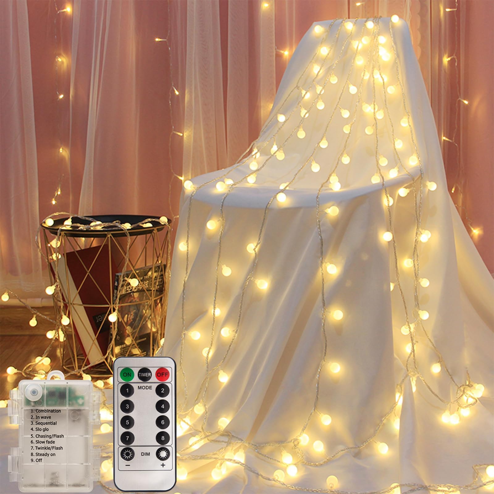 GETWHT Luci LED a Batteria, 32 Pezzi 1M Filo di Rame con 10 LEDs, Micro Luci Stringa Impermeabile Catena Luminos Decorativa per Interni ed Esterni