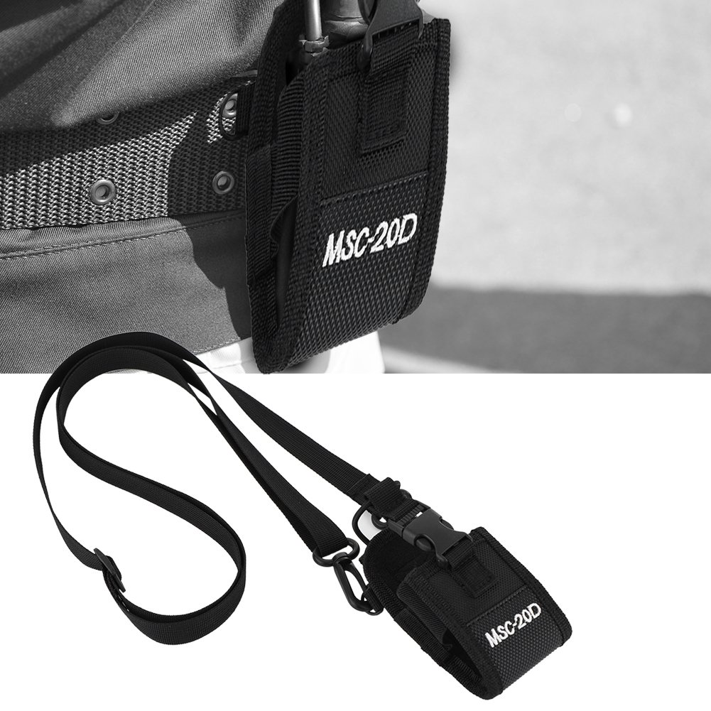 VBESTLIFE Custodia per walkie-talkie, custodia in nylon portatile MSC-20D per tracolla, custodia per radio bidirezionale
