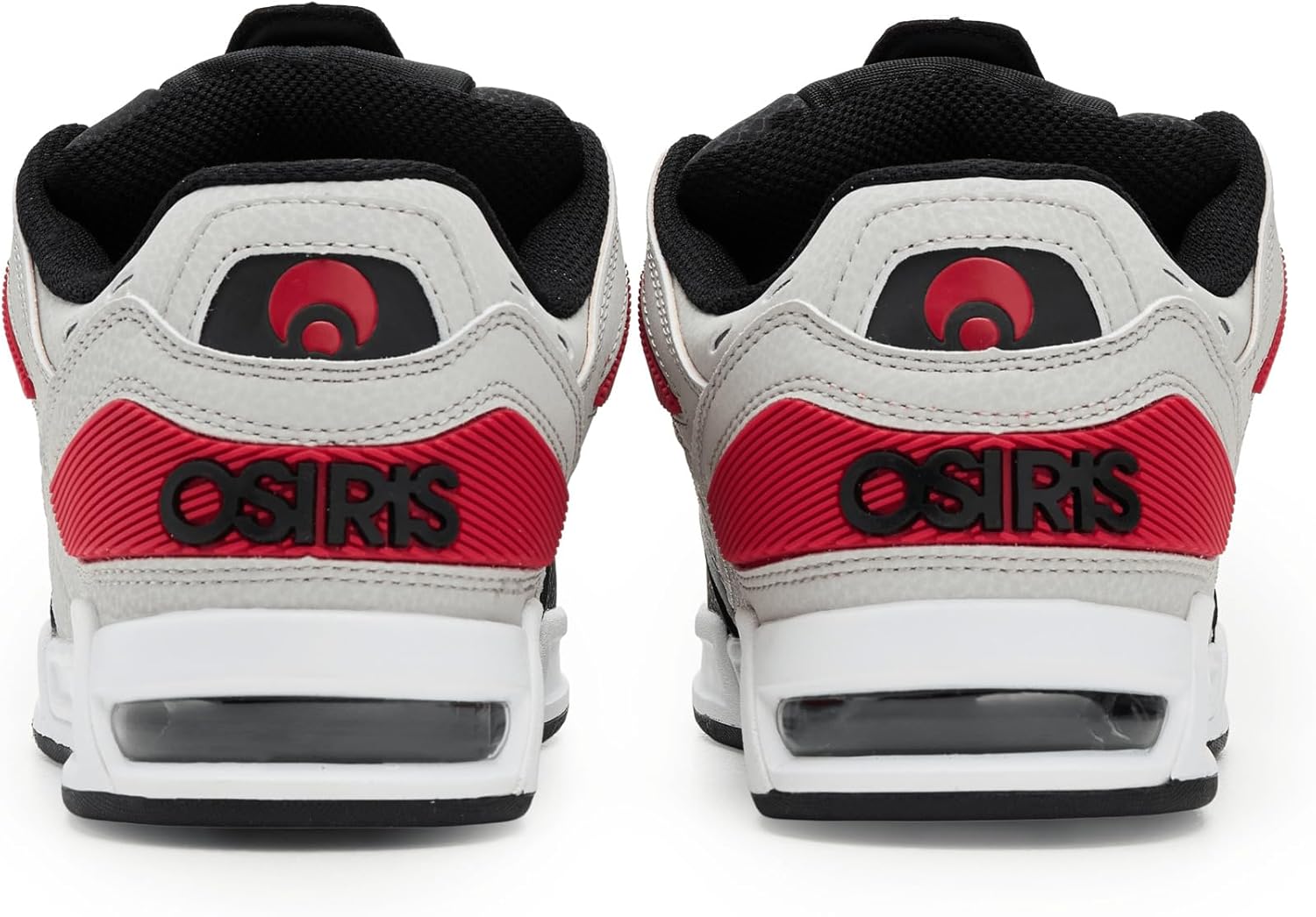 Osiris Men's Peril Skate Shoe, Grey/Black/Red, 8