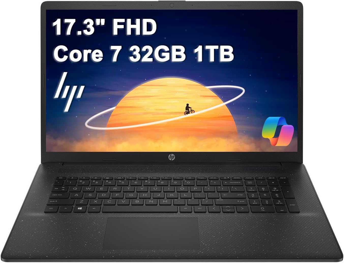HP 17 Laptop (17.3″ FHD Anti-Glare, Intel 10-Core 7 150U (> i7-1355U), 32GB RAM, 1TB SSD) for Business, Home, Students, Narrow Bezel, Webcam, Wi-Fi 6, Fast Charge, Win 11 Pro w/ Copilot, Black HP 17 Laptop (17.3″ FHD Anti-Glare, Intel 10-Core 7 150U (> i7-1355U), 32GB RAM, 1TB SSD) for Business, Home, Students, Narrow Bezel, Webcam, Wi-Fi 6, Fast Charge, Win 11 Pro w/ Copilot, Black